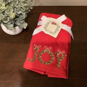 NWT Cotton Christmas JOY Tip Towel Set 🎄